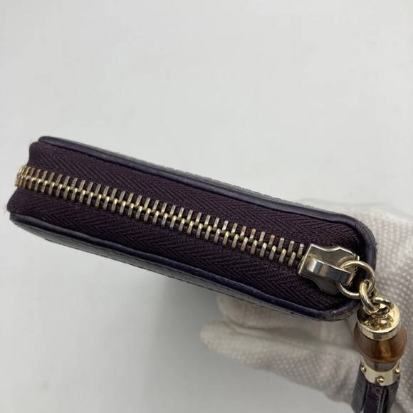 RARE Vintage Gucci Bamboo Zippy Wallet - Box & Card Included - Picture 14 of 14